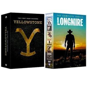 Yellowstone Season 1-4 & Longmire Complete Series DVD Best American Western Set